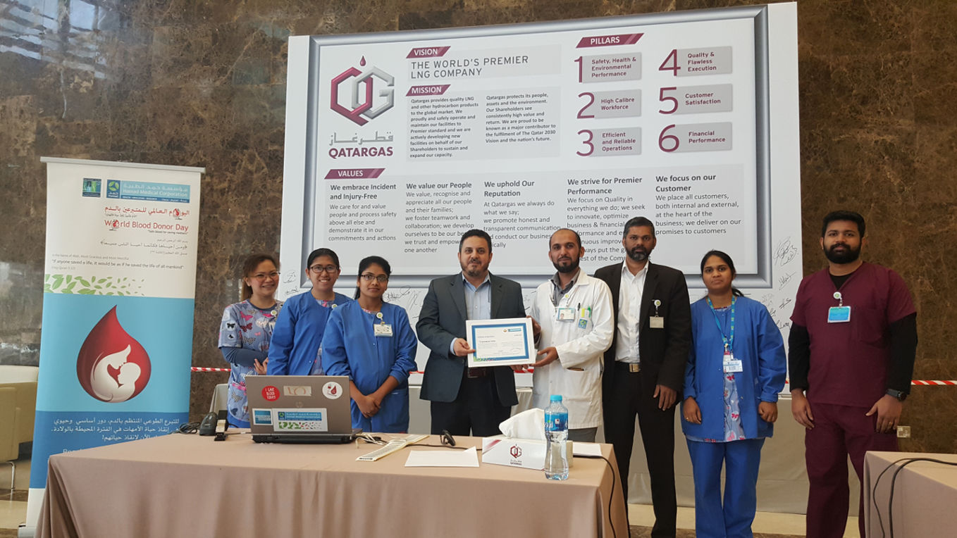 QATARGAS EMPLOYEES AND CONTRACTORS PARTICIPATE IN BLOOD DONATION CAMPAIGN