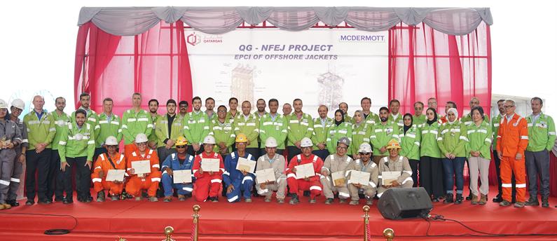 QATAR PETROLEUM ANNOUNCES LOAD OUT OF THE FIRST TWO JACKETS FOR THE NORTH FIELD EXPANSION PROJECT