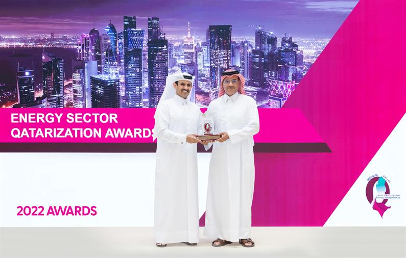QATARGAS RECOGNISED WITH CRYSTAL AWARD FOR EXEMPLARY SUPPORT OF QATARIZATION