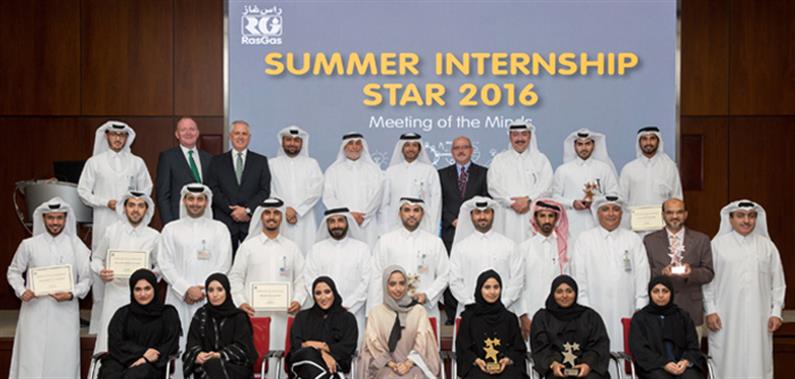 ACADEMIC EXCELLENCE MEETS INNOVATIVE THINKING AT RASGAS' SUMMER INTERNSHIP STAR COMPETITION