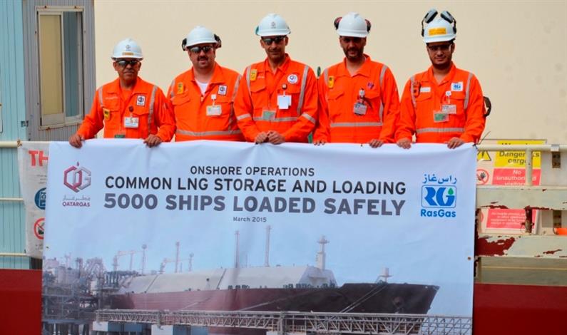 QATARGAS LOADS 5000TH LNG CARGO FROM COMMON LNG STORAGE AND LOADING ASSET IN RAS LAFFAN